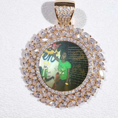 Large 3D Wheat Ear Custom Picture Pendant
