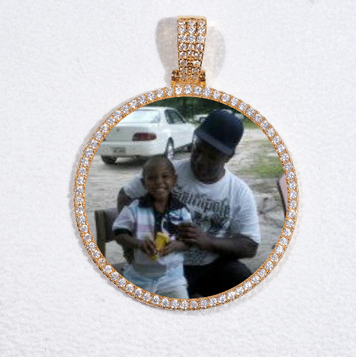 MEDIUM 3D CIRCLE CUSTOM PICTURE PENDANT