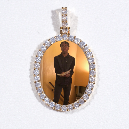 3D Oval Custom Picture Pendant