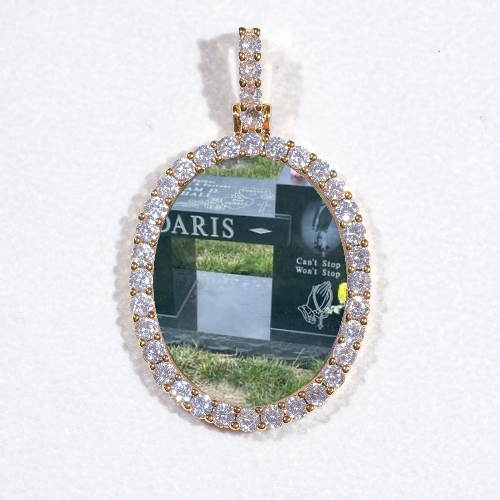 3D Oval Custom Picture Pendant