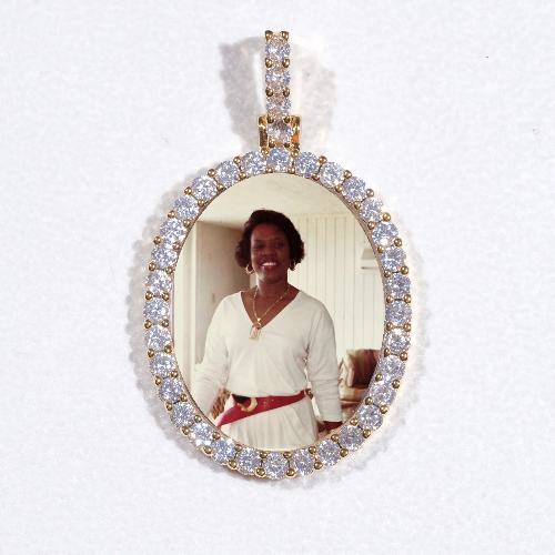 3D Oval Custom Picture Pendant