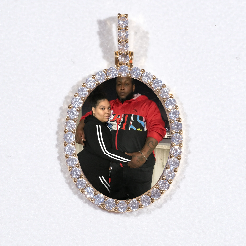 3D Oval Custom Picture Pendant