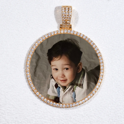 MEDIUM 3D CIRCLE CUSTOM PICTURE PENDANT