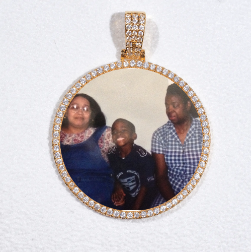 MEDIUM 3D CIRCLE CUSTOM PICTURE PENDANT