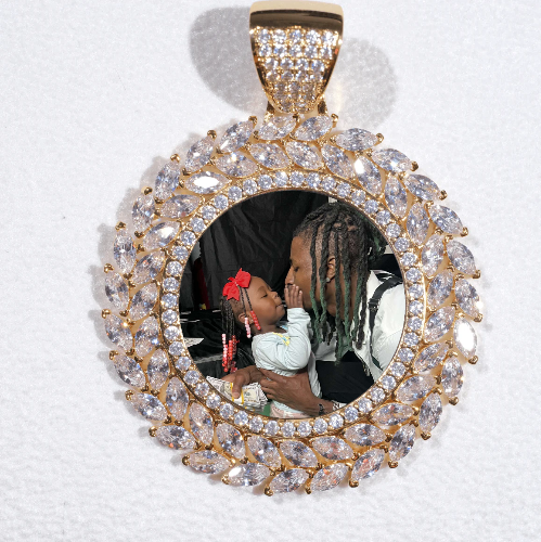 Large 3D Wheat Ear Custom Picture Pendant