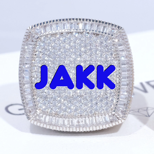 CUSTOM LETTER 3D ICED RING