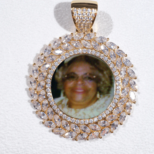 Large 3D Wheat Ear Custom Picture Pendant