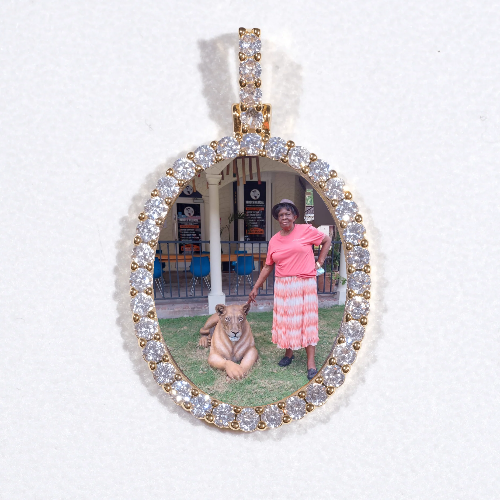 3D Oval Custom Picture Pendant