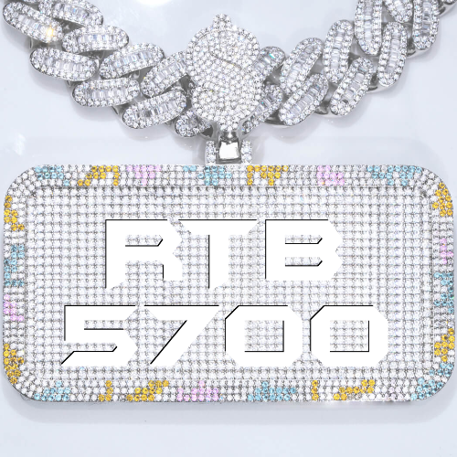 CUSTOM LETTER NECKLACE 3D COLORFUL SQUARE