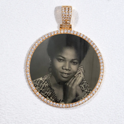 MEDIUM 3D CIRCLE CUSTOM PICTURE PENDANT