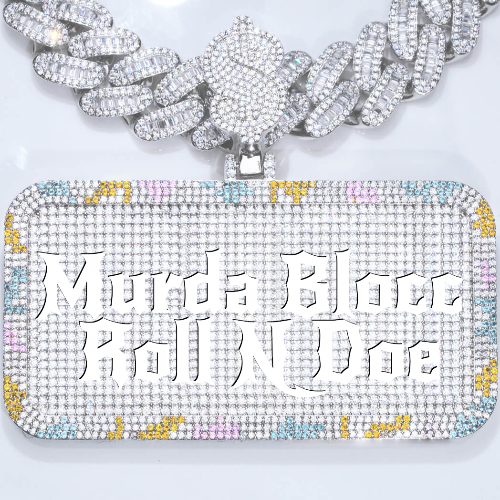 CUSTOM LETTER NECKLACE 3D COLORFUL SQUARE