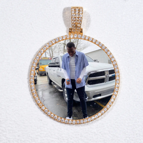 MEDIUM 3D CIRCLE CUSTOM PICTURE PENDANT
