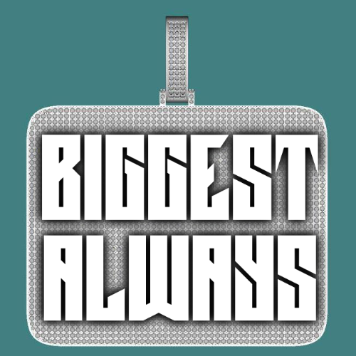 CUSTOM LETTER NECKLACE 3D BIG SQUARE