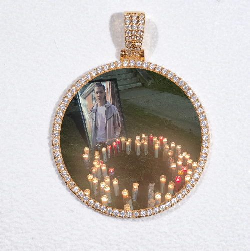 MEDIUM 3D CIRCLE CUSTOM PICTURE PENDANT