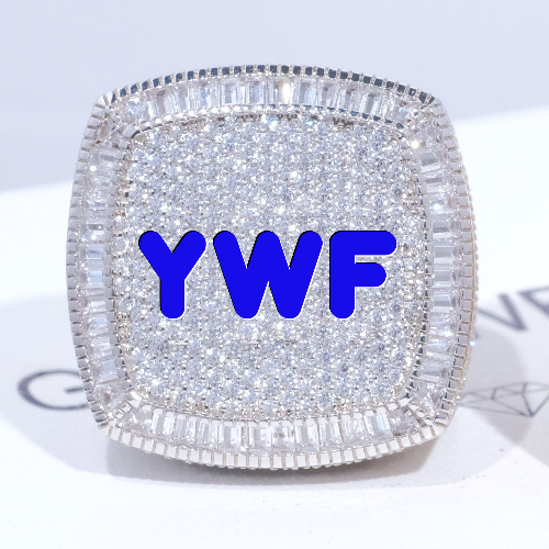 CUSTOM LETTER 3D ICED RING