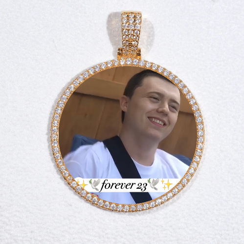 MEDIUM 3D CIRCLE CUSTOM PICTURE PENDANT