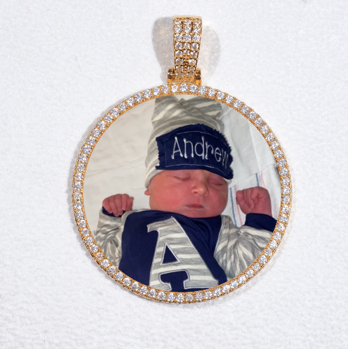MEDIUM 3D CIRCLE CUSTOM PICTURE PENDANT