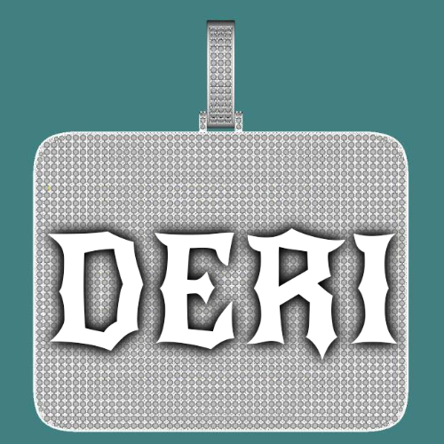 CUSTOM LETTER NECKLACE 3D BIG SQUARE