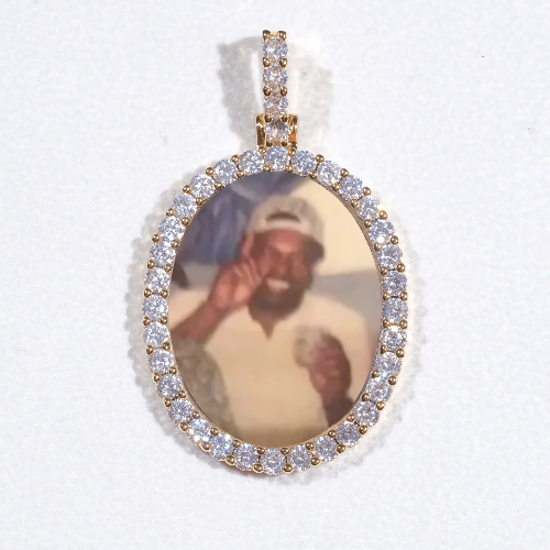 3D Oval Custom Picture Pendant