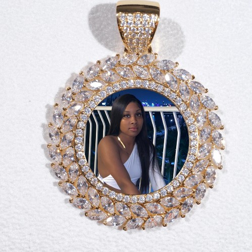 Large 3D Wheat Ear Custom Picture Pendant