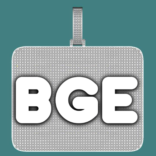 CUSTOM LETTER NECKLACE 3D BIG SQUARE