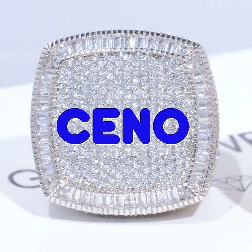 CUSTOM LETTER 3D ICED RING