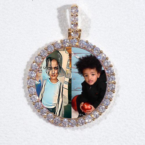 3D CIRCLE CUSTOM PICTURE PENDANT SMALL SIZE