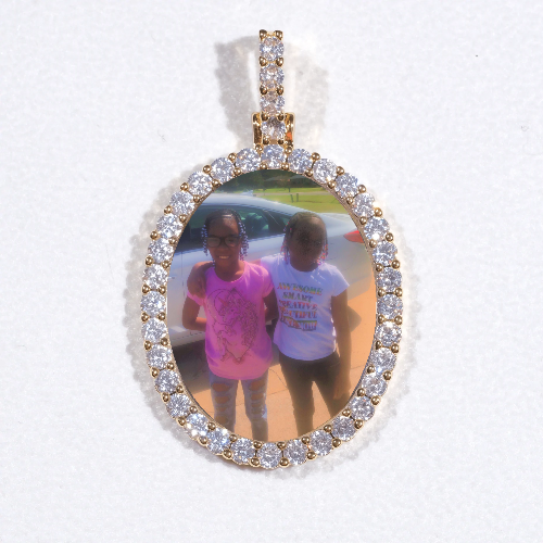 3D Oval Custom Picture Pendant