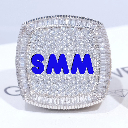 CUSTOM LETTER 3D ICED RING