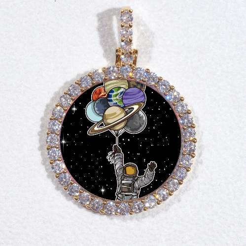 3D CIRCLE CUSTOM PICTURE PENDANT SMALL SIZE
