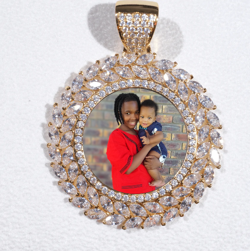 Large 3D Wheat Ear Custom Picture Pendant