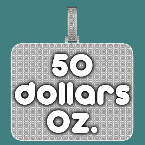 CUSTOM LETTER NECKLACE 3D BIG SQUARE