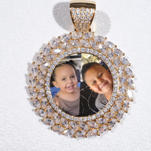 Large 3D Wheat Ear Custom Picture Pendant