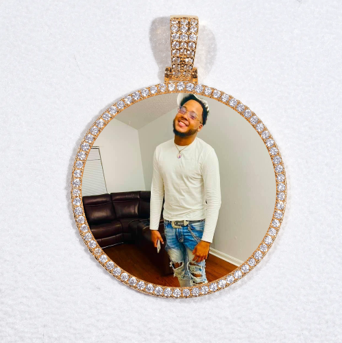 MEDIUM 3D CIRCLE CUSTOM PICTURE PENDANT