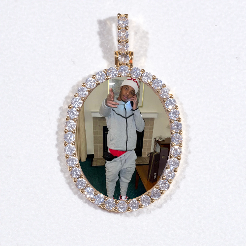 3D Oval Custom Picture Pendant