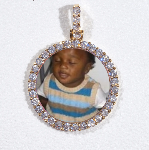 3D CIRCLE CUSTOM PICTURE PENDANT SMALL SIZE