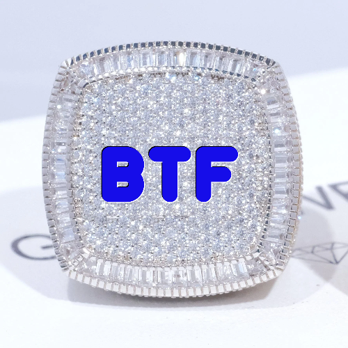 CUSTOM LETTER 3D ICED RING