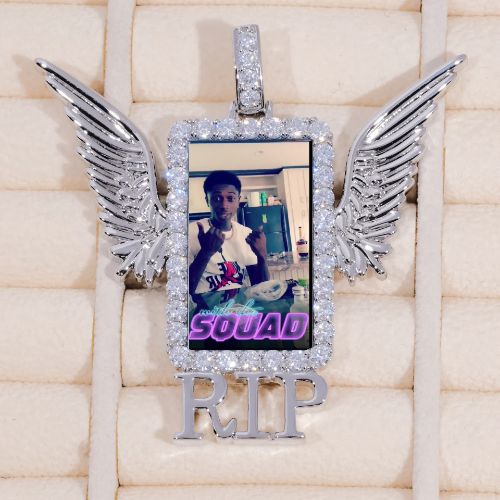 RIP WING 3D CUSTOM PICTURE PENDANT