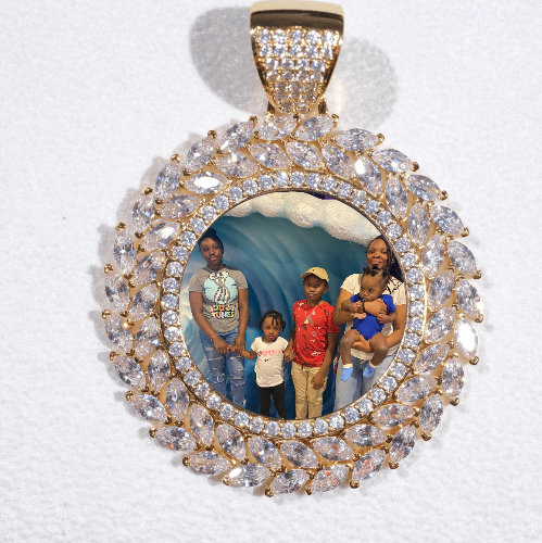 Large 3D Wheat Ear Custom Picture Pendant
