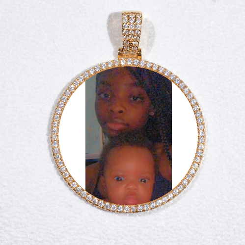 MEDIUM 3D CIRCLE CUSTOM PICTURE PENDANT