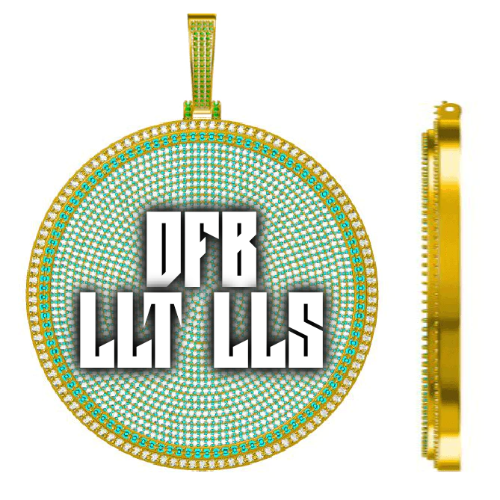 CUSTOM LETTER NECKLACE 3D BIG DISC