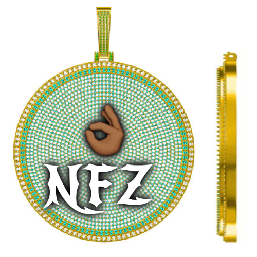 CUSTOM LETTER NECKLACE 3D BIG DISC