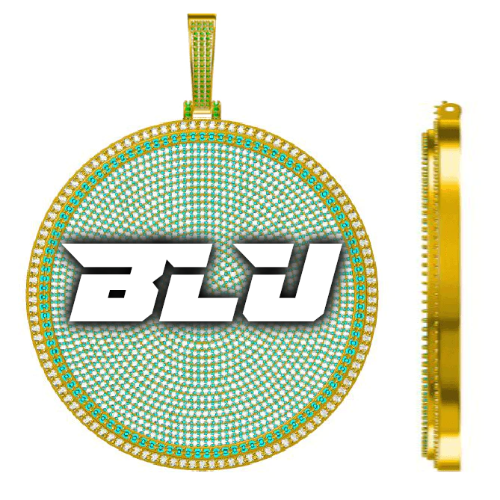CUSTOM LETTER NECKLACE 3D BIG DISC
