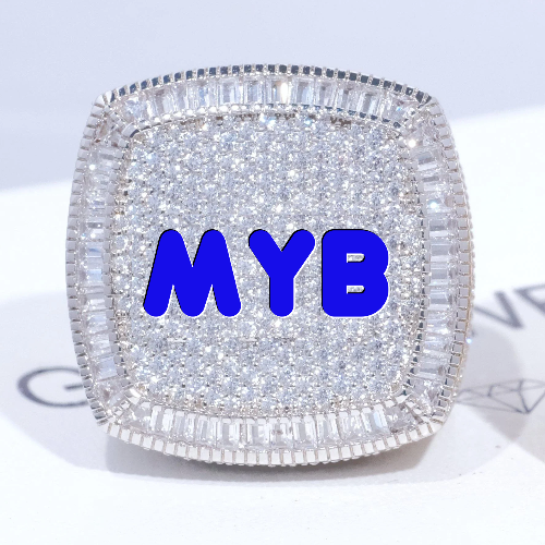 CUSTOM LETTER 3D ICED RING