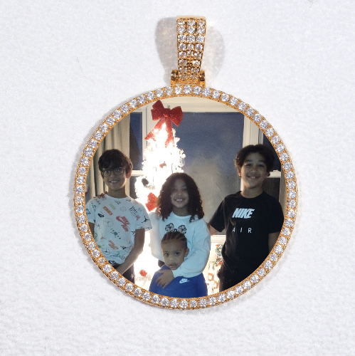 MEDIUM 3D CIRCLE CUSTOM PICTURE PENDANT