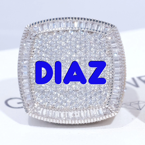 CUSTOM LETTER 3D ICED RING