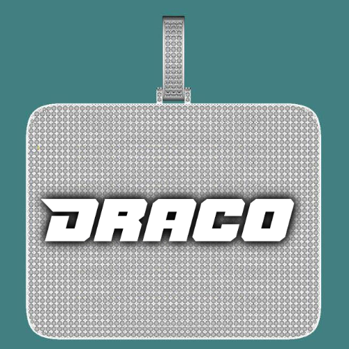 CUSTOM LETTER NECKLACE 3D BIG SQUARE