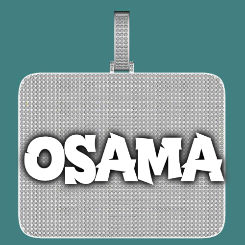 CUSTOM LETTER NECKLACE 3D BIG SQUARE