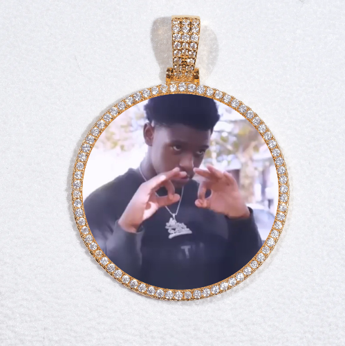 MEDIUM 3D CIRCLE CUSTOM PICTURE PENDANT