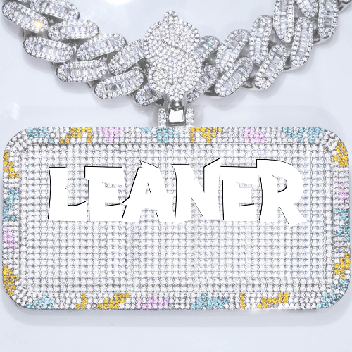 CUSTOM LETTER NECKLACE 3D COLORFUL SQUARE